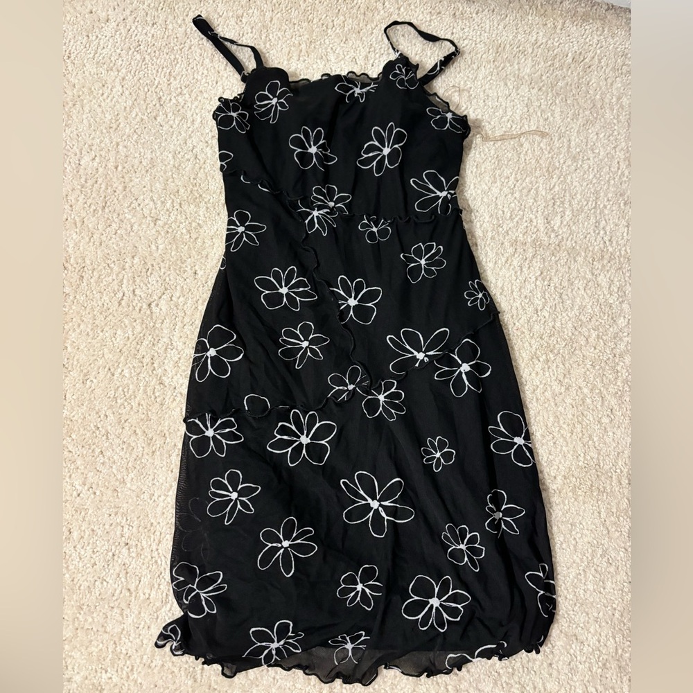 Wild Fable Black and White Flower Summer Dress